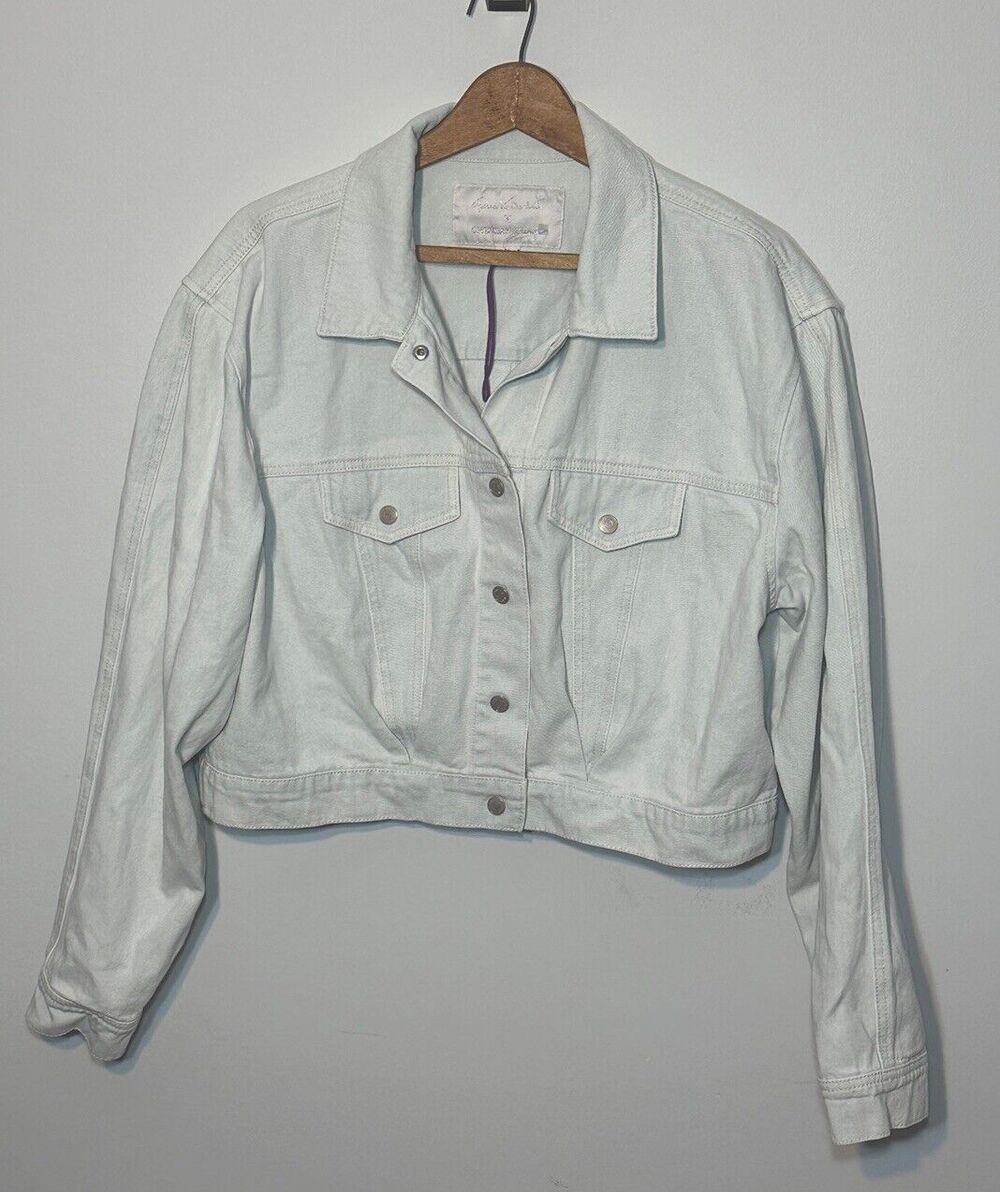 Gloria Vanderbilt x Christian Siriano Cropped Denim Jean Jacket Sz 18 NWOT